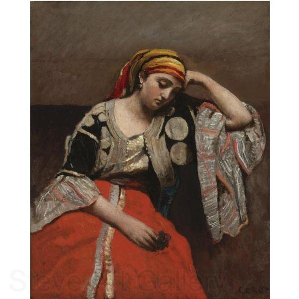 Jean-Baptiste Camille Corot Juive d'Alger Norge oil painting art